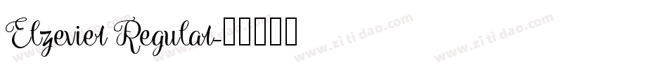 Elzevier Regular字体转换